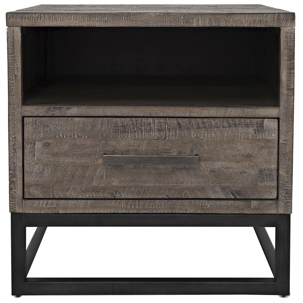 Waltham East Hampton End Table in Distressed Grey, , large