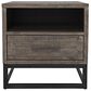 Waltham East Hampton End Table in Distressed Grey, , large