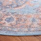 Safavieh Serapi 6"7" Round Blue and Orange Area Rug, , large