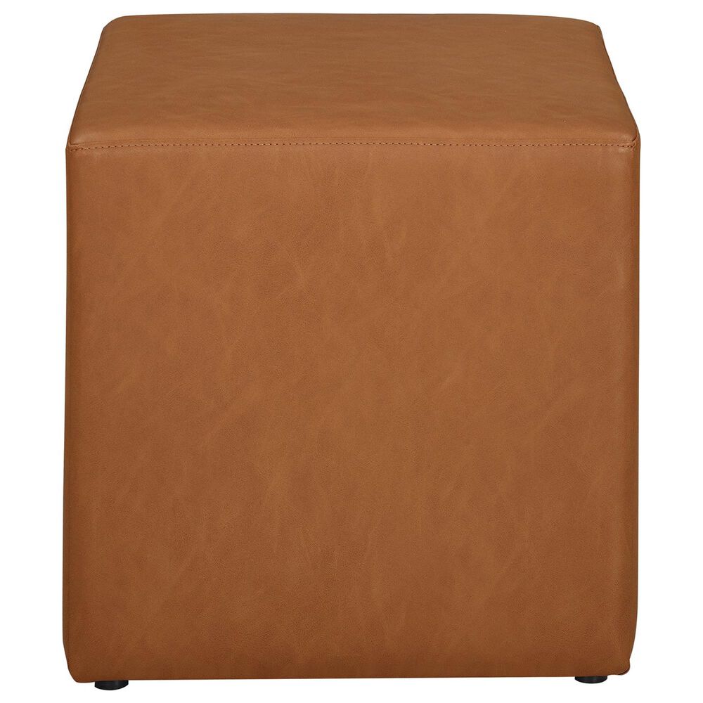 Lifestyle Solutions Grady Square Ottoman in Caramel, , large
