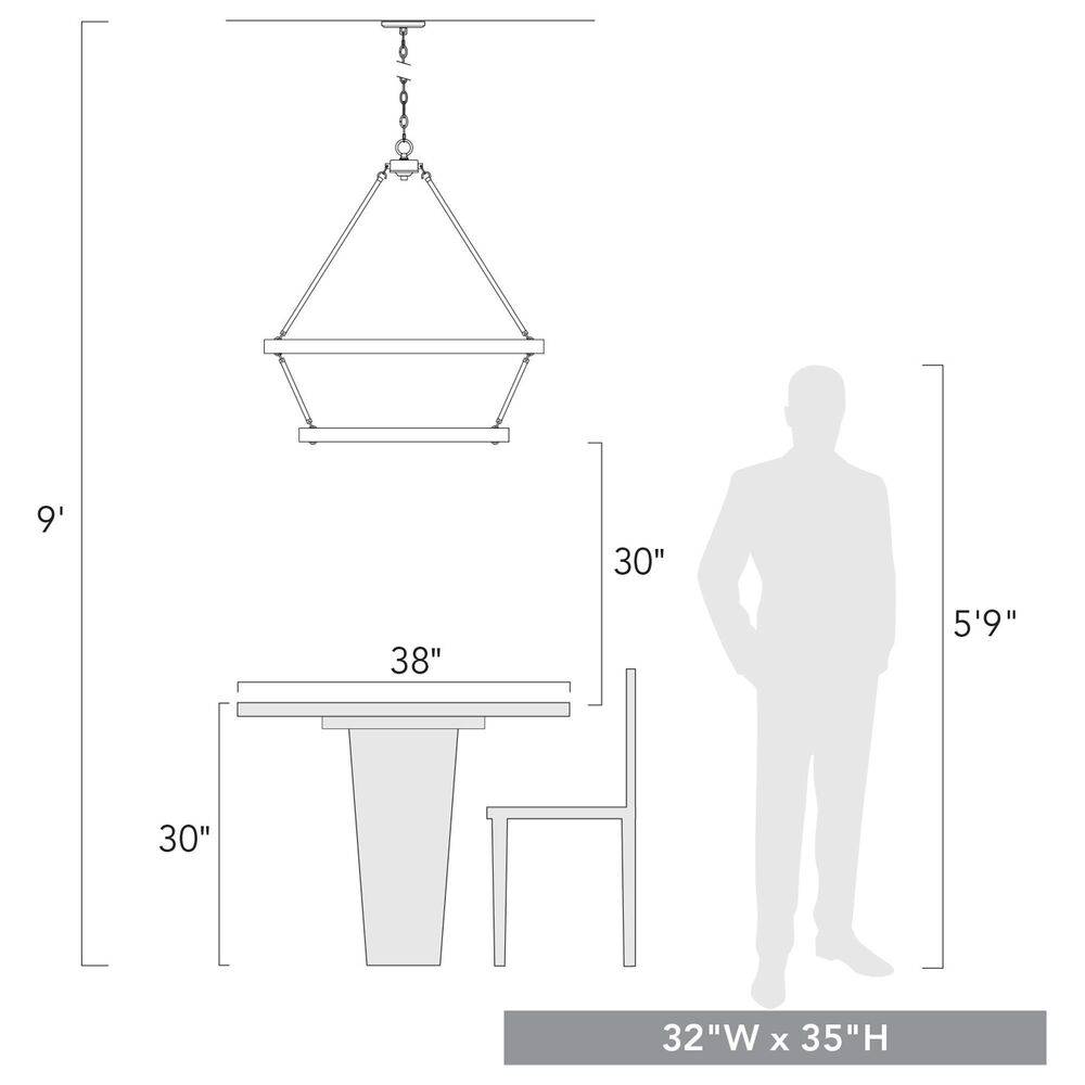 Golden Lighting Castile Industrial 15-Light Chandelier in Matte Black, , large