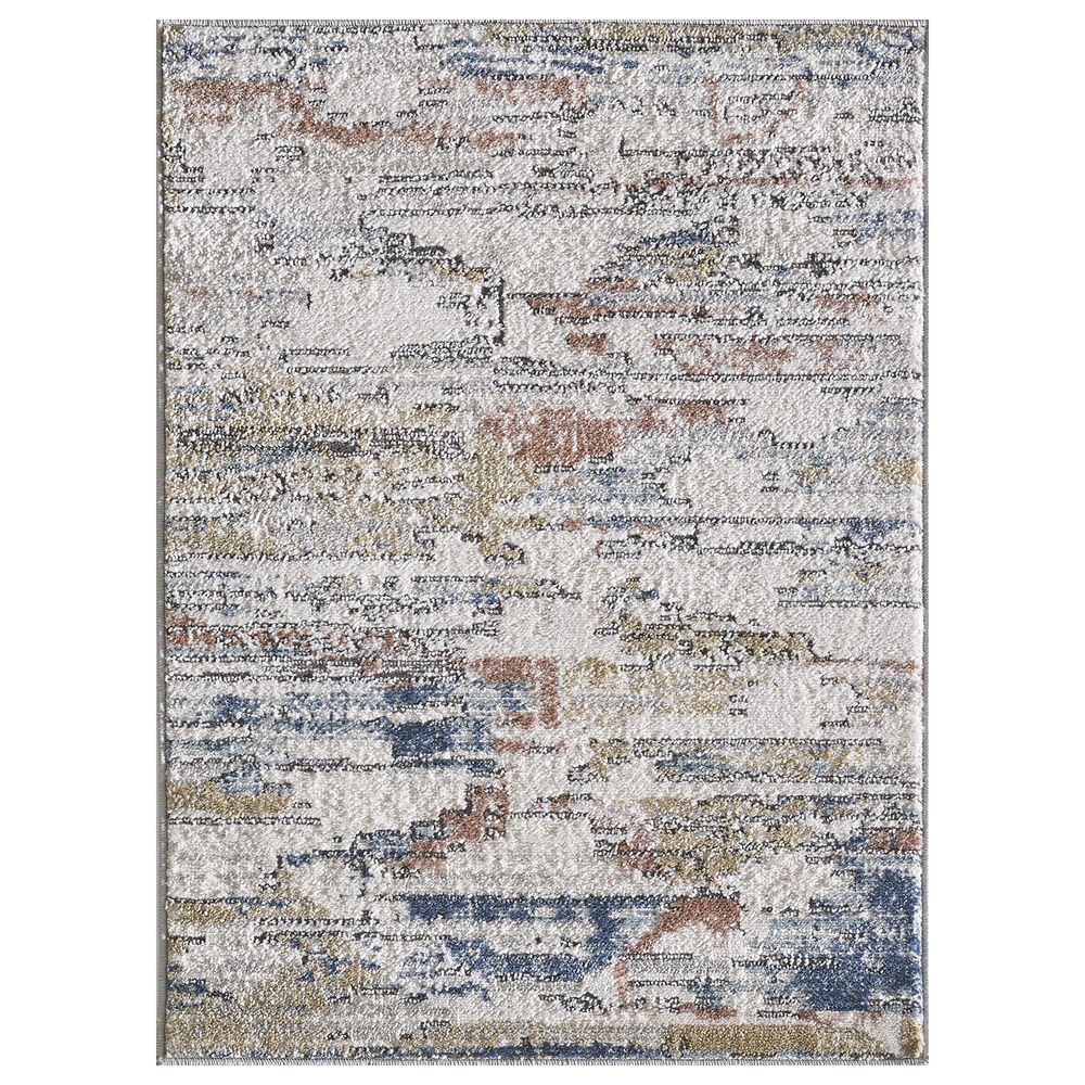 Central Oriental Orient Damaris 3"1" x 5"3" Ivory and Grey Area Rug, , large