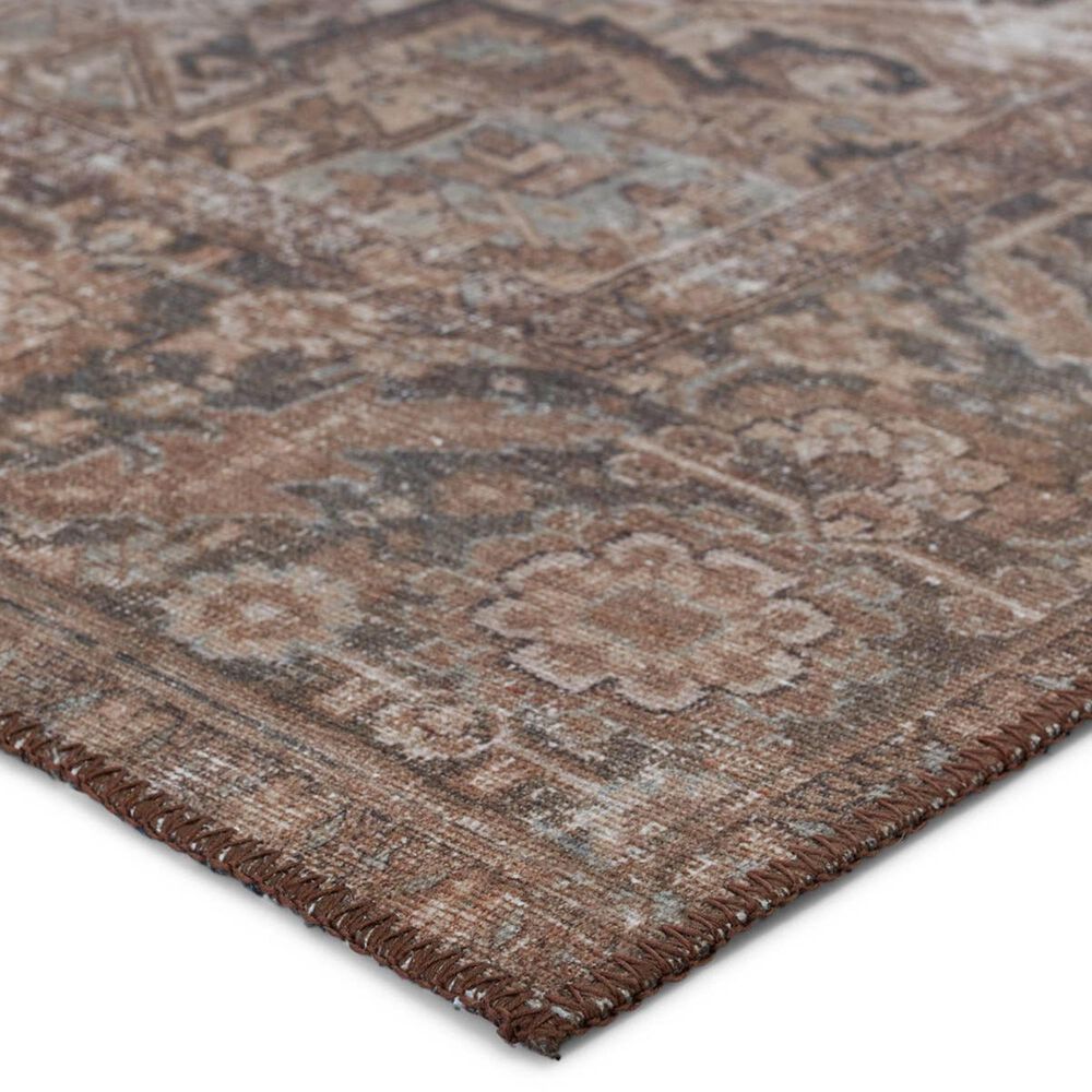 Jaipur Harman Minita 5&#39; x 7&#39;6&quot; Coffee Liqueur, Trellis, Blue Graphite, Lead Gray and Toasted Coconut Area Rug, , large