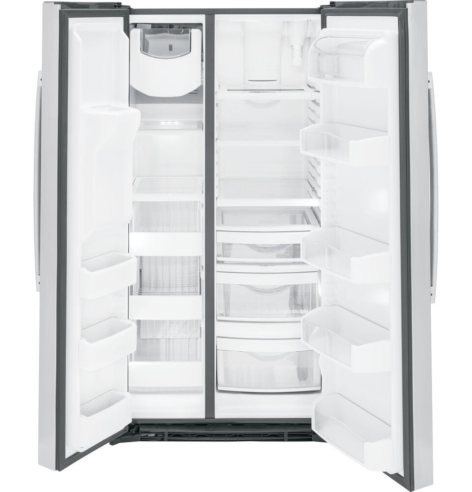 GE Profile 25.3 Cu. Ft. Side-by-Side Refrigerator in Fingerprint Resistant Stainless Steel, , large