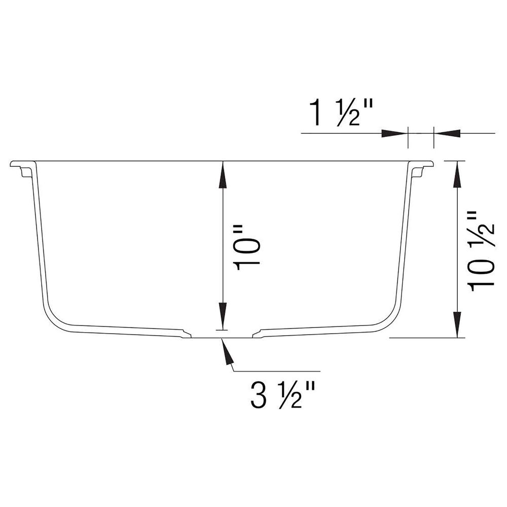 Blanco Diamond 25&quot; Single Bowl Kitchen Sink in Soft White, , large