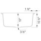 Blanco Diamond 25" Single Bowl Kitchen Sink in Soft White, , large