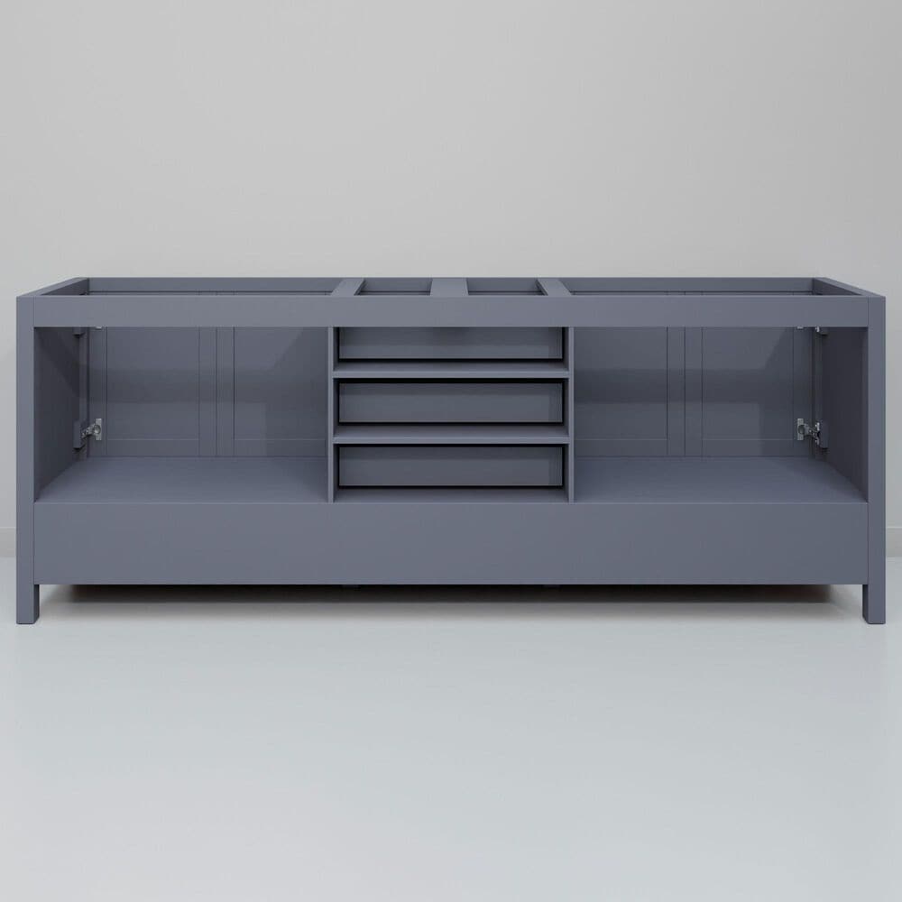 Lexora Home Jacques 80" Double Bathroom Vanity in Dark Grey with 2 cm White Carrara Marble Top and Rectangular Sinks, , large