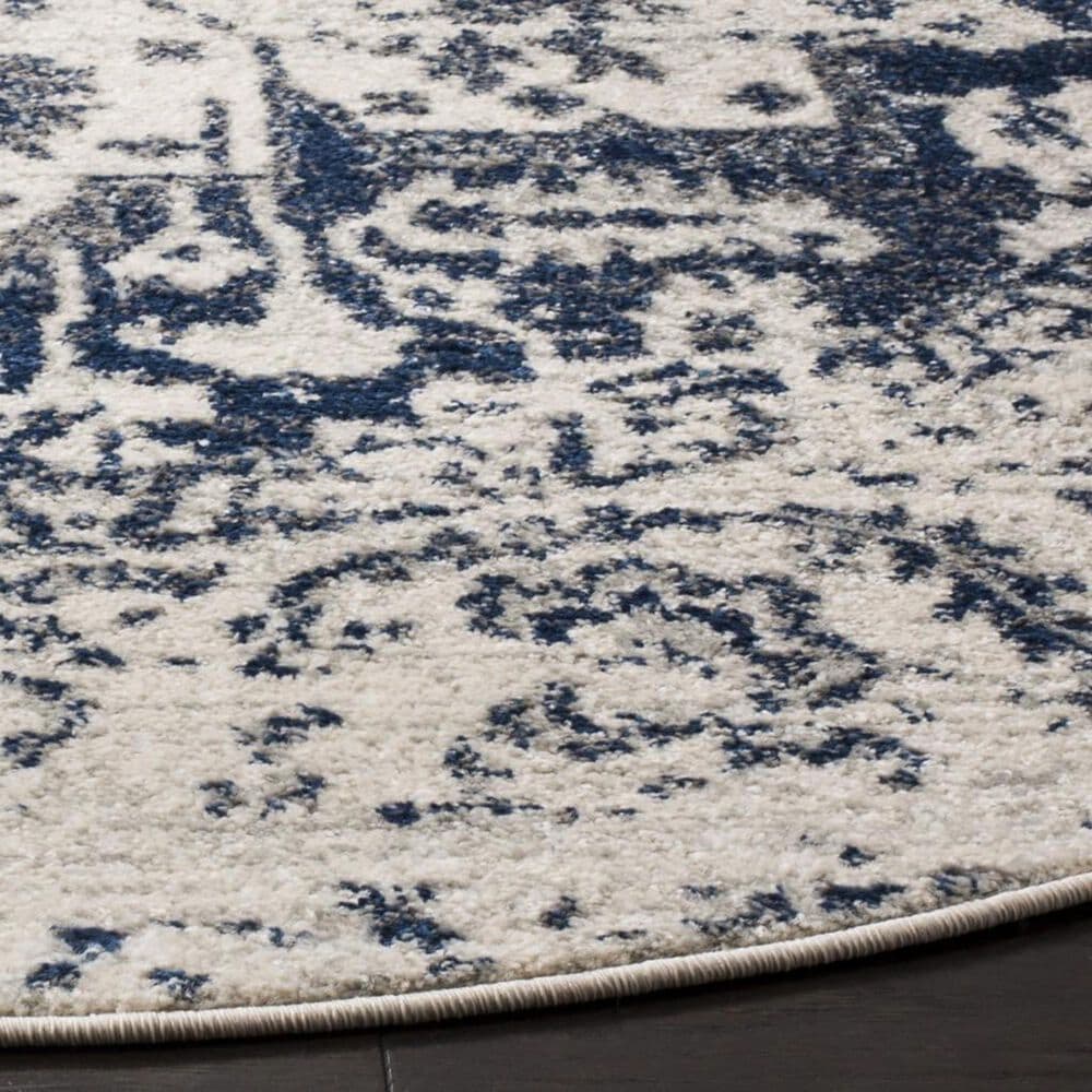 Safavieh Madison MAD603D 11&#39; Round Cream and Navy Area Rug, , large