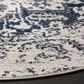 Safavieh Madison MAD603D 11" Round Cream and Navy Area Rug, , large