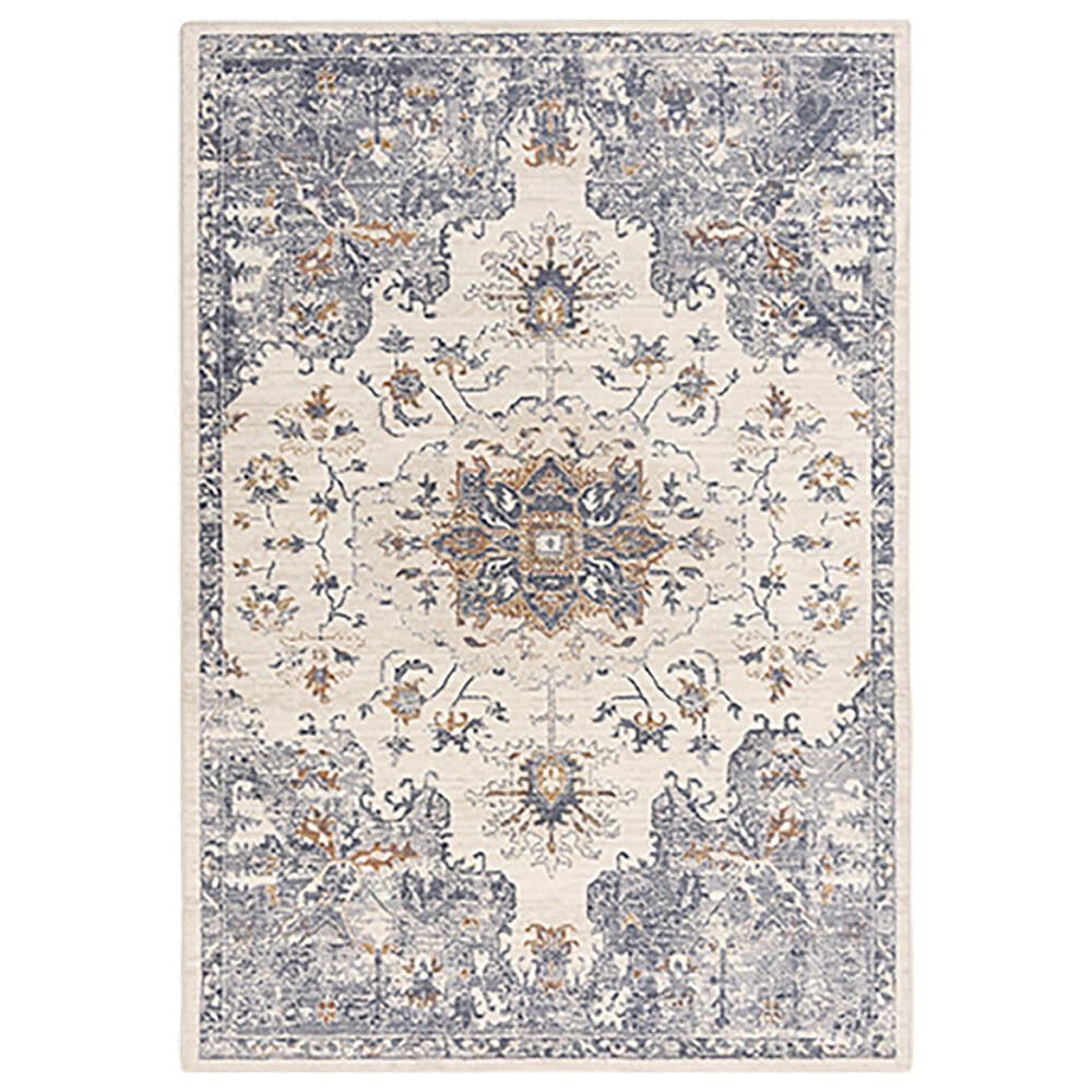 RIZZY Ventura VRA751 3" x 5" Blue and Ivory Area Rug, , large