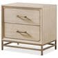 Furniture of America Sandnes 2-Drawer Nightstand in Light Oak and Gold, , large