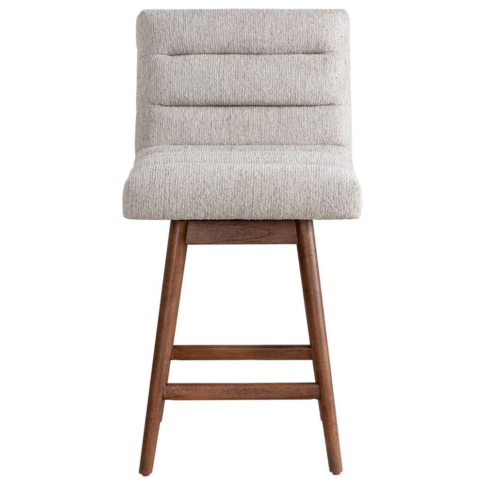 Armen Living Elias 26" Swivel Counter Height Stool in Brown Oak, , large