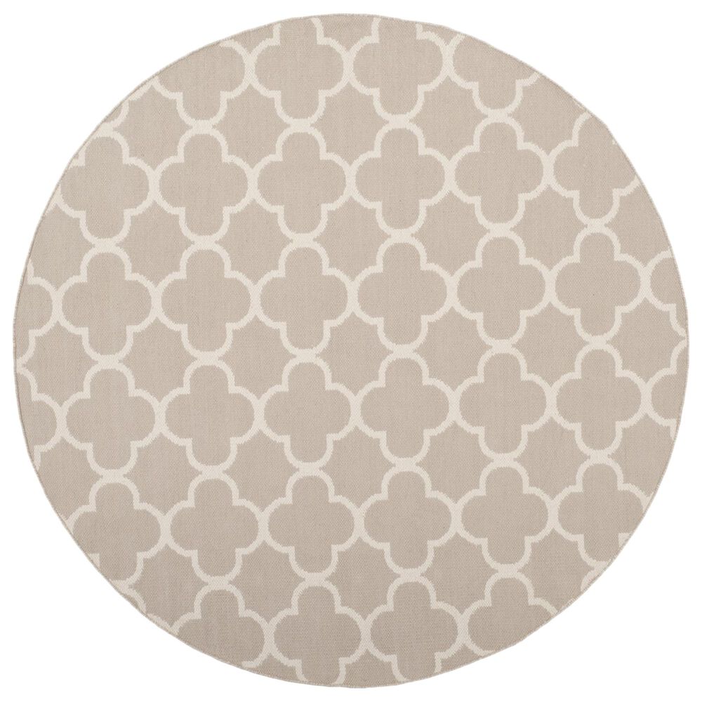 Safavieh Montauk 6' Round Gray and Ivory Area Rug, , large