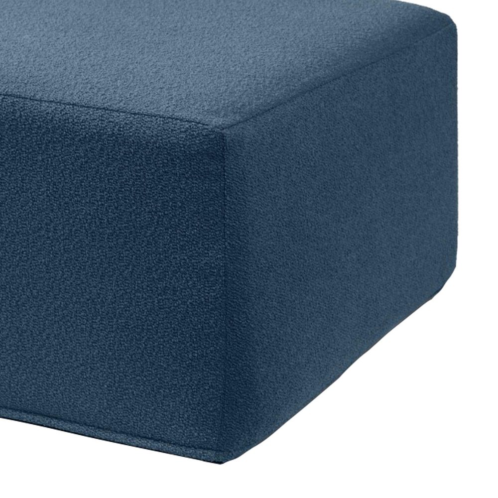 Jaxx Fairlie Boucle Fabric Ottoman in Navy, , large