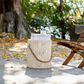 Hearth and Haven Outdoor Side Table with Braided Cord Design in Wood Brown, , large