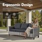 HOMLUX 6-Piece Outdoor Sofa Set in Black, , large