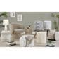 LumiSource Tahoe 18" Aztec Storage Ottoman in Ivory, , large