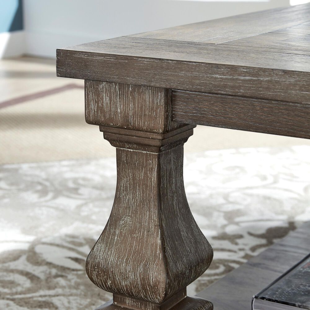 Ashley Johnelle Cocktail Table in Weathered Gray, , large