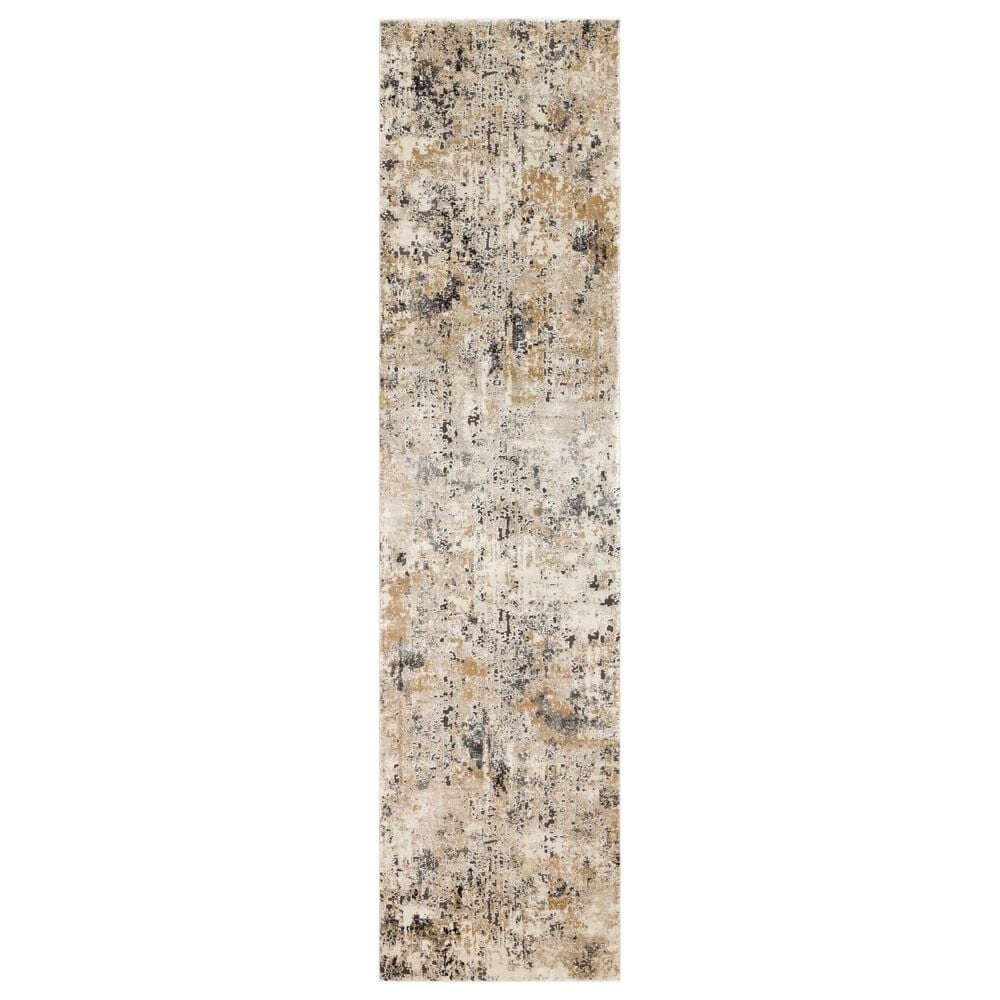 Surya Pune Light Beige, Tan, Dark Brown, Black and Charcoal 2"7" x 10"2" Runner, , large