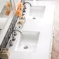 James Martin Vanities Athens 60" Single Bathroom Vanity in Glossy White with 3 cm White Zeus Quartz Top and Rectangular Sink, , large