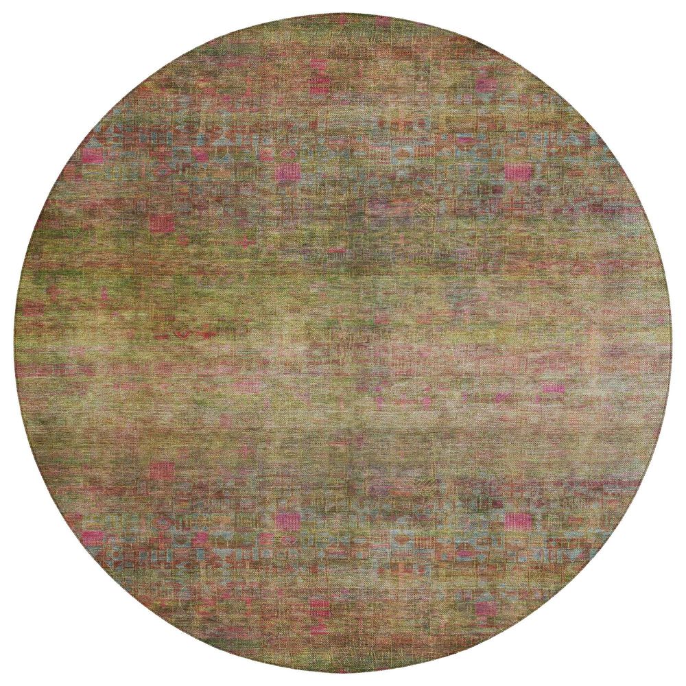 Dalyn Rug Company Burano BU9 8" Round Cactus Indoor/Outdoor Area Rug, , large