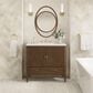James Martin Vanities Myrrin 36" Vanity in Mid-Century Walnut with 3 cm Lime Delight Quartz Top, , large