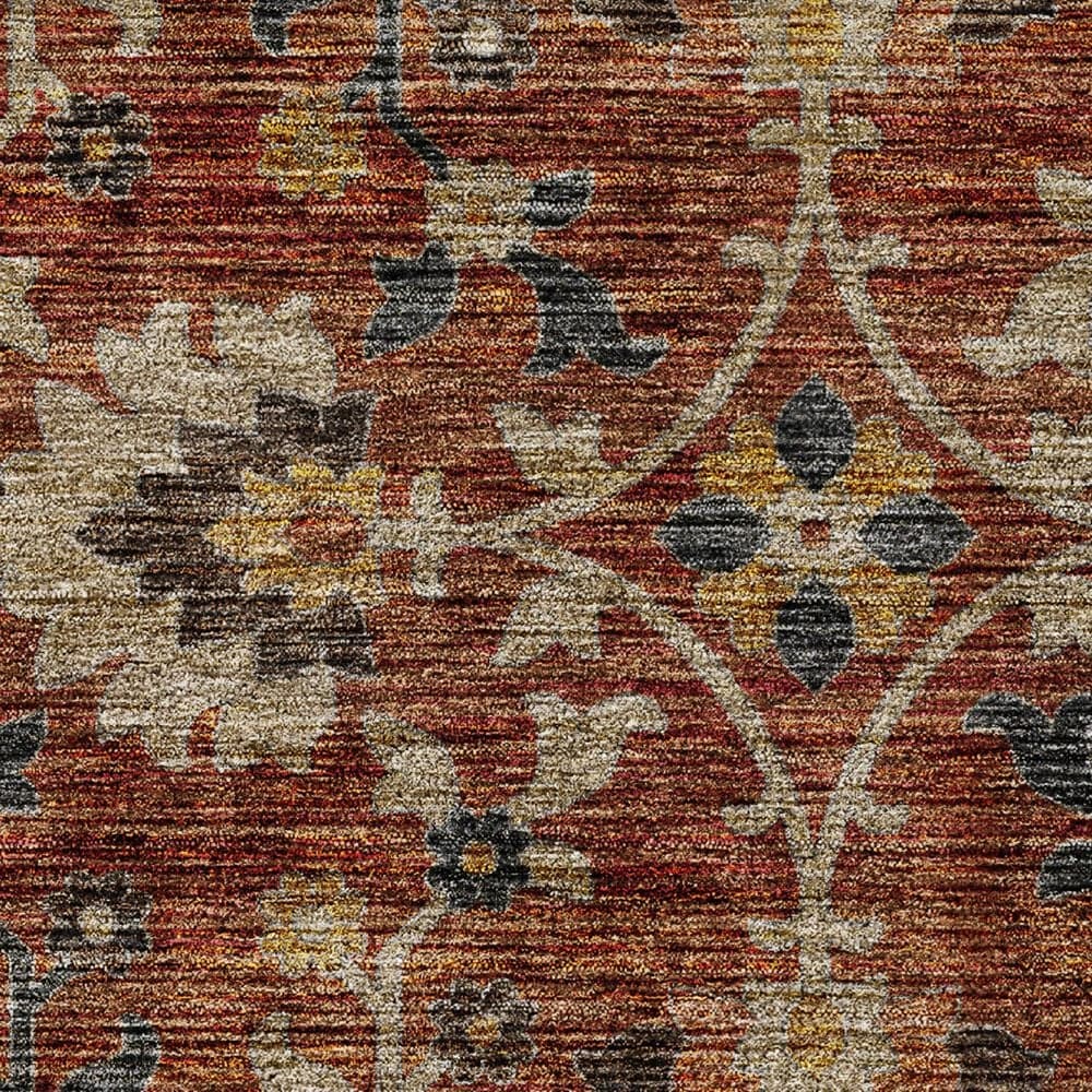 Dalyn Rug Company Silk Road Paprika, Copper, Gold, Sage, Navy and Beige 3&#39; x 5&#39; Area Rug, , large