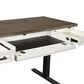 Riva Ridge Caraway 60" Lift Desk Top and Base in Aged Ivory, , large