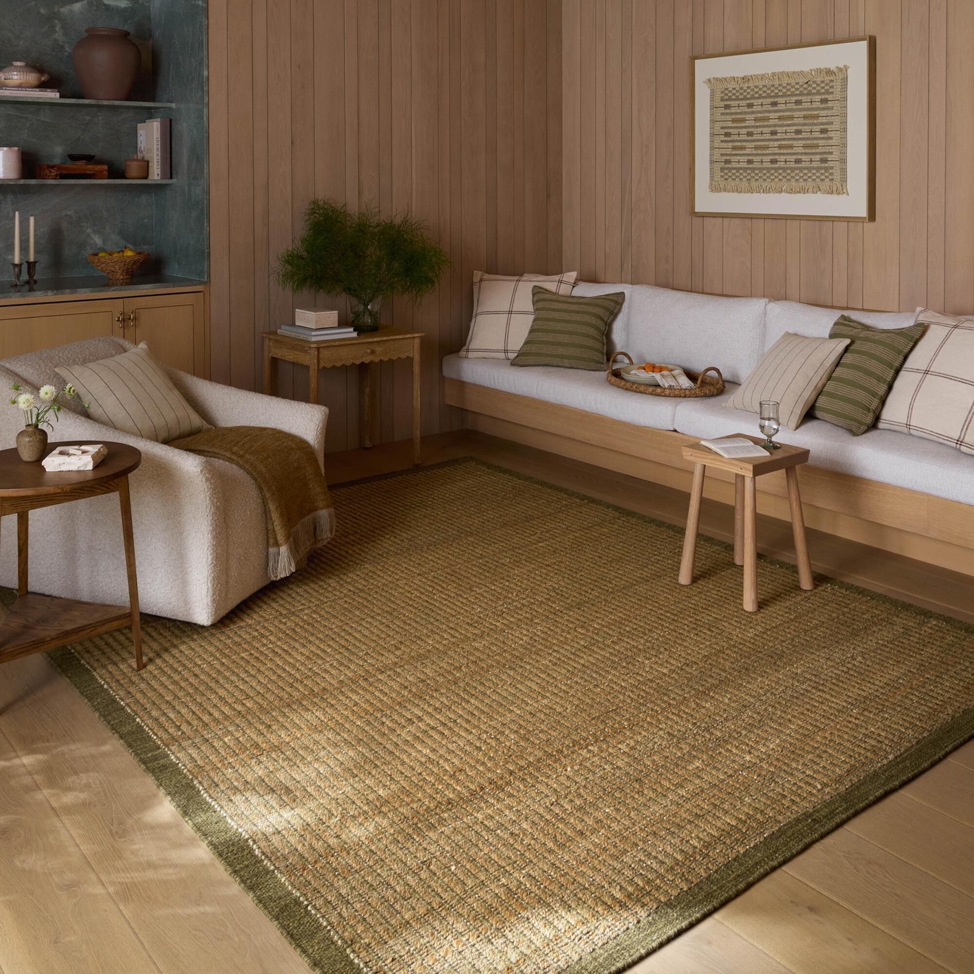 Amber Lewis x Loloi Lilah Natural and Olive 2'6