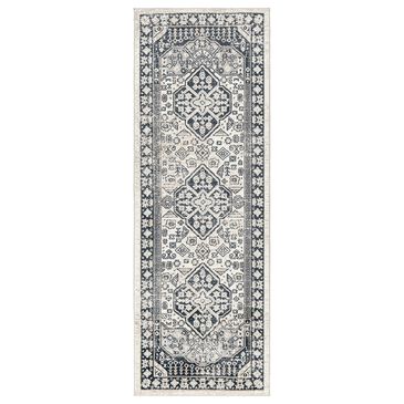Surya Carpet, Inc. Lavadora 2"7" x 7"3" Black, Blue, Cream and Gray Runner, , large