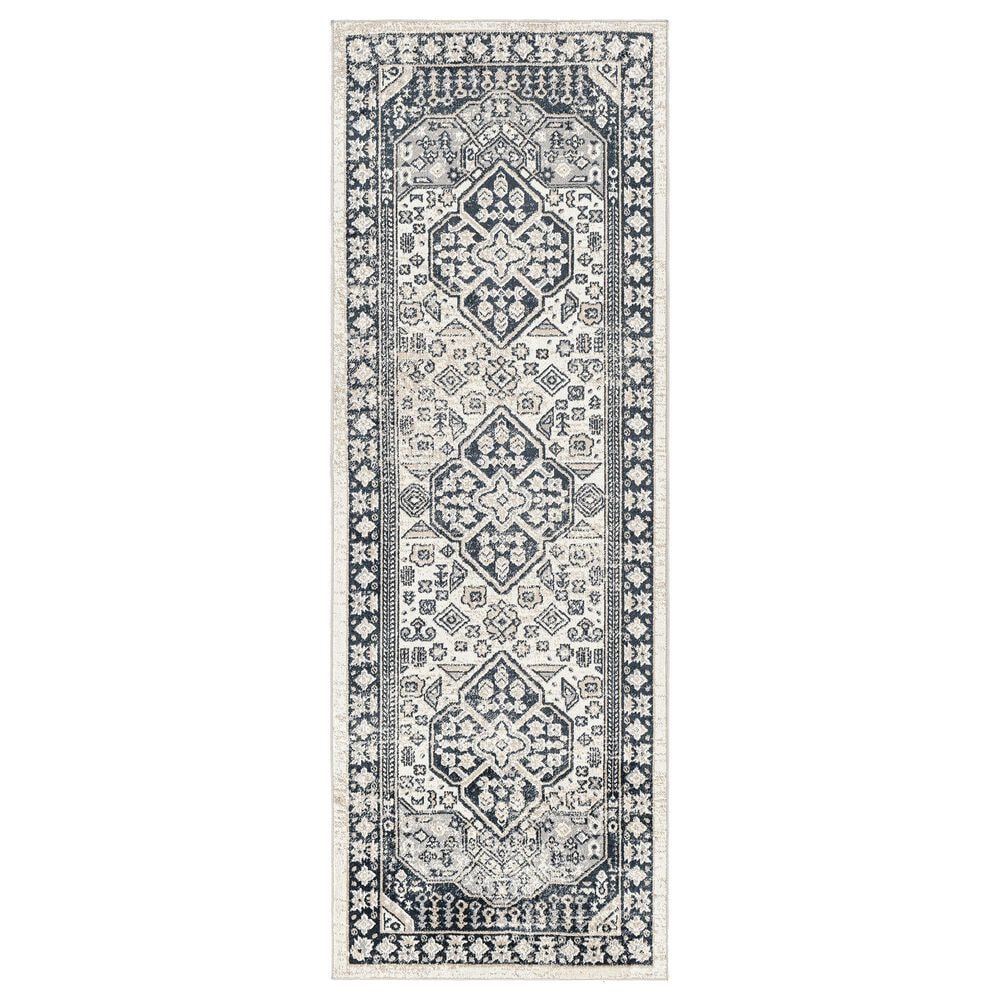 Surya Lavadora 2"7" x 7"3" Black, Blue, Cream and Gray Runner, , large