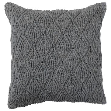 Teak Interiors 18" x 18" Throw Pillow with Diamond Pattern in Grey, , large