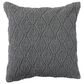 Teak Interiors 18" x 18" Throw Pillow with Diamond Pattern in Grey, , large