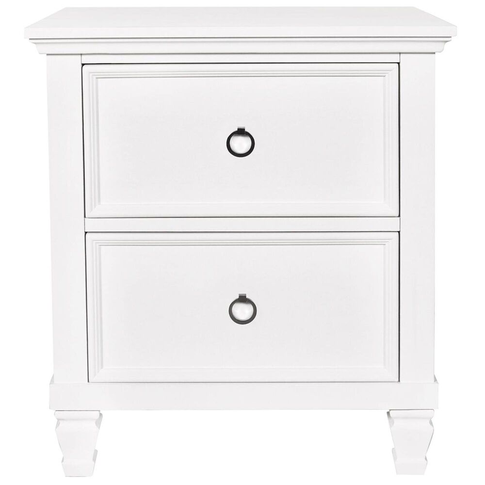 New Heritage Design Tamarack 2 Drawer Nightstand in White, , large