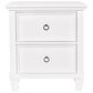 New Heritage Design Tamarack 2 Drawer Nightstand in White, , large