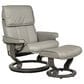 Stressless Admiral Large Classic Base Push Back Recliner in Gray, , large