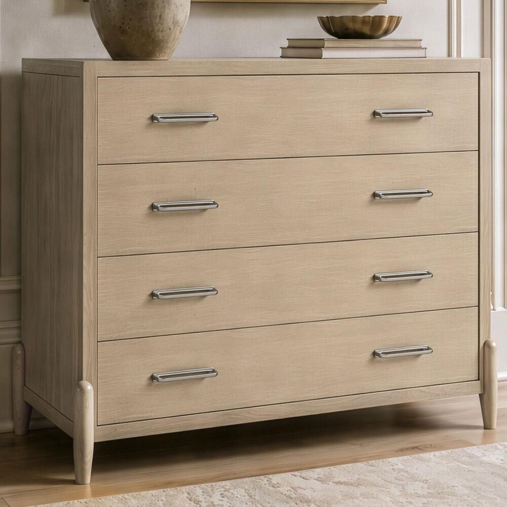 Stickley Furniture Lucerne 4 Drawer Chest in Sunwashed Linen, , large