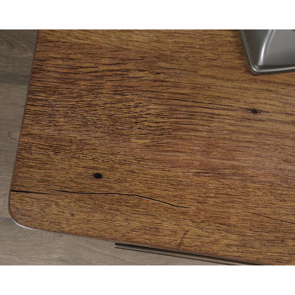 Sauder Boulevard Cafe Executive Desk in Vintage Oak and Black, , large