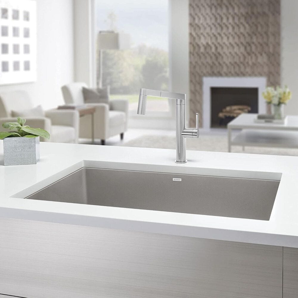 Blanco Precis 32&quot; Super Single Bowl Kitchen Sink in Truffle, , large
