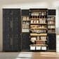 HOMLUX HOMLUX 78.2" Tall Farmhouse Kitchen Pantry Cabinet with 8 Door Shelves, Storage Cabinet with 4 Adjustable Shelves, Hidden Drawer, Wine Rack, Versatile Cupboard for Kitchen, Dining & Bathroom, Ash Black, , large