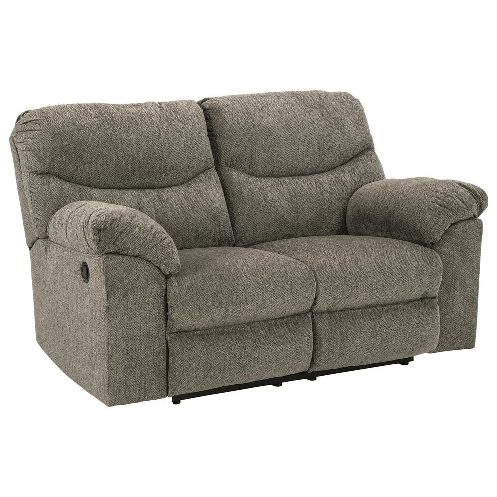 Ashley Alphons Manual Reclining Loveseat in Putty, , large