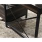 Sauder Steel River Desk in Carbon Oak and Black, , large
