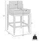 Armen Living Vivid Patio Bar Stool in Light Gray, , large
