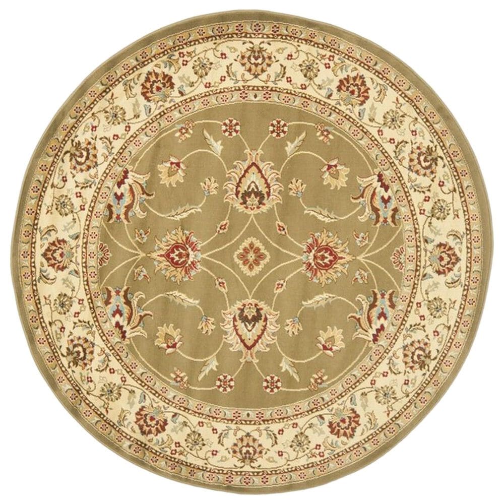 Safavieh Lyndhurst LNH553 5"3" Round Green and Ivory Area Rug, , large