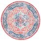 Safavieh Riviera 6"7" Round Navy and Red Area Rug, , large