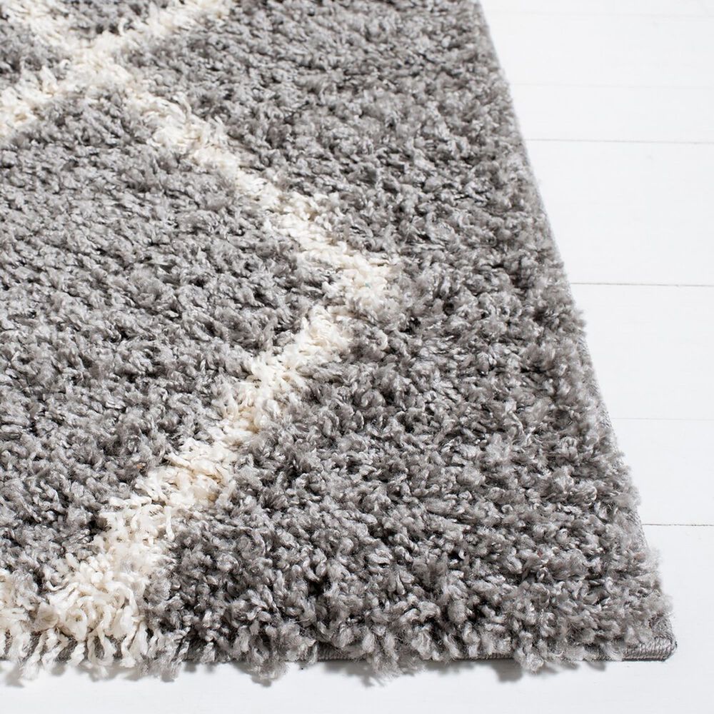 Safavieh Venus Shag VNS682J 6&#39;7&quot; Square Grey and Ivory Area Rug, , large