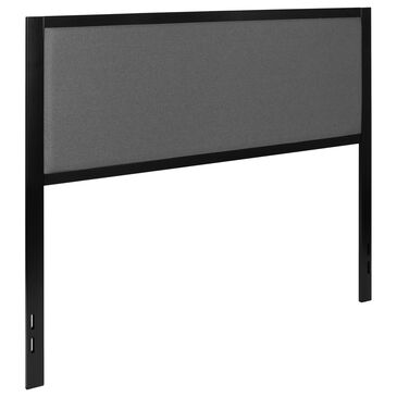 Flash Furniture Melbourne Queen Upholstered Headboard in Dark Gray, , large