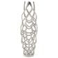 Maple and Jade 26" Cutout Coral Decorative Vase in Satin Silver, , large