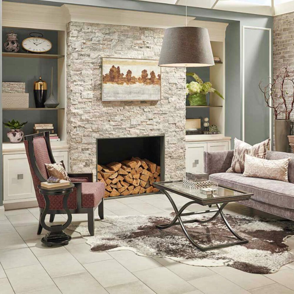 MS International Rockmount Silver Travertine 6&quot; x 24&quot; Stacked Stone Panels, , large
