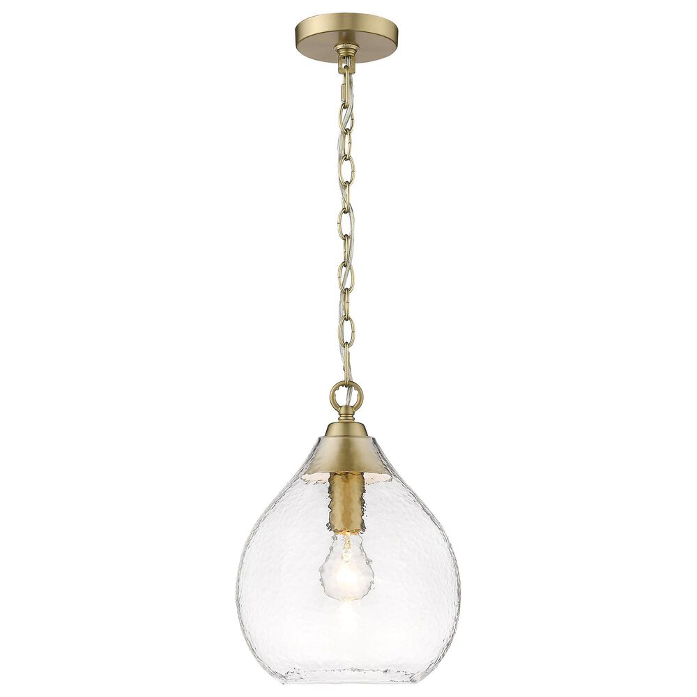Golden Lighting Ariella Small Pendant in Brushed Champagne Bronze with Clear Hammered Glass, , large